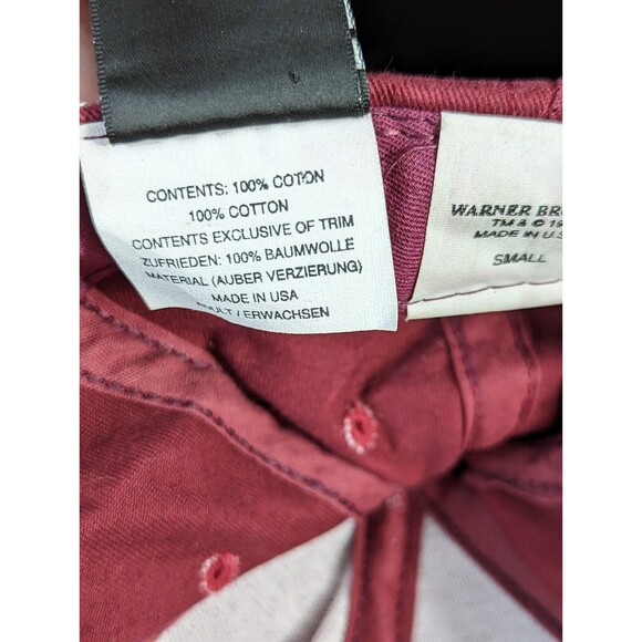 VTG 1991 Warner Bros Studio Maroon Hat Cap Sylvester The Cat Embroidered Sz Smal - Picture 8 of 8